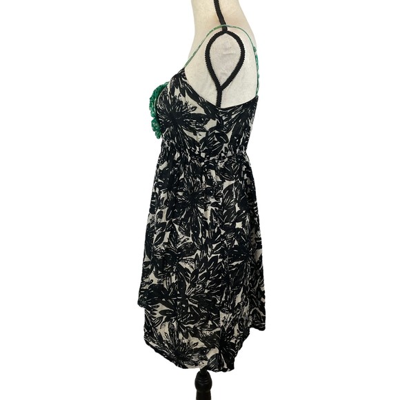 ANTHROPOLOGIE WE LOVE VERA BLACK FLORAL STAMP ART DRESS SUNDRESS SIZE 0 - Picture 7 of 11